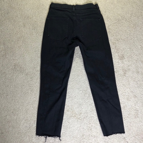 Everlane Cut Off Raw Hem Black Crop Skinny Jeans - Picture 12 of 13